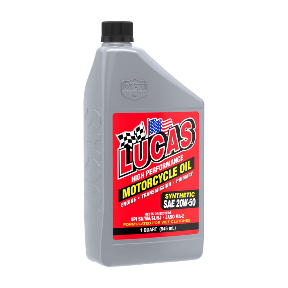 Lucas 20W-50 Synthetic Motorcycle Oil
