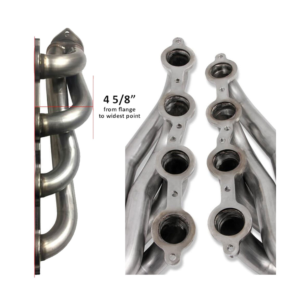 Flowtech Shorty Style LS Conversion Headers, Stainless 11575FLT