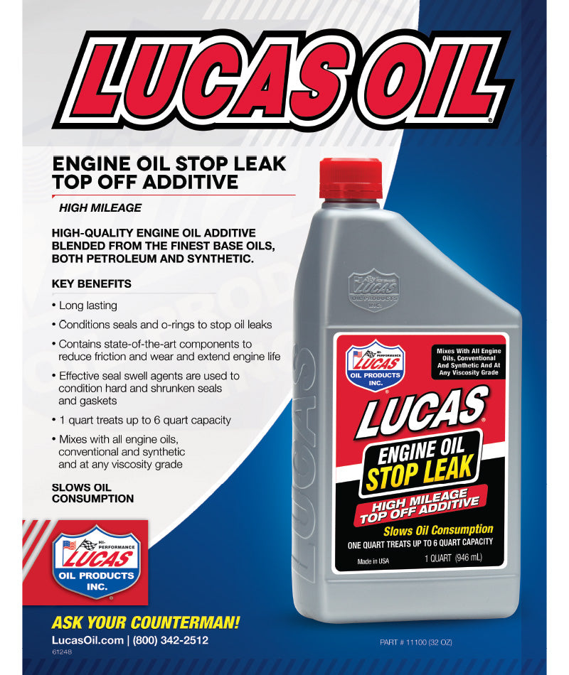 Lucas Engine Oil Stop Leak Top Off Additive
