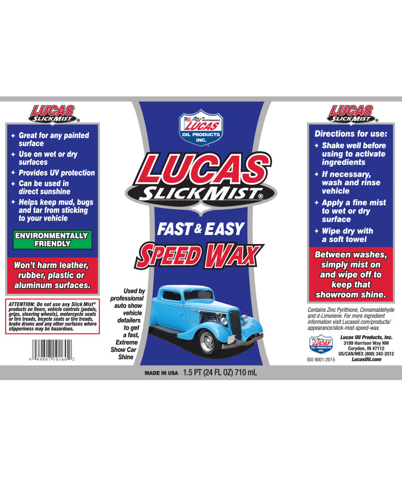 Lucas Slick Mist Speed Wax – 66 Oil & Supply Company