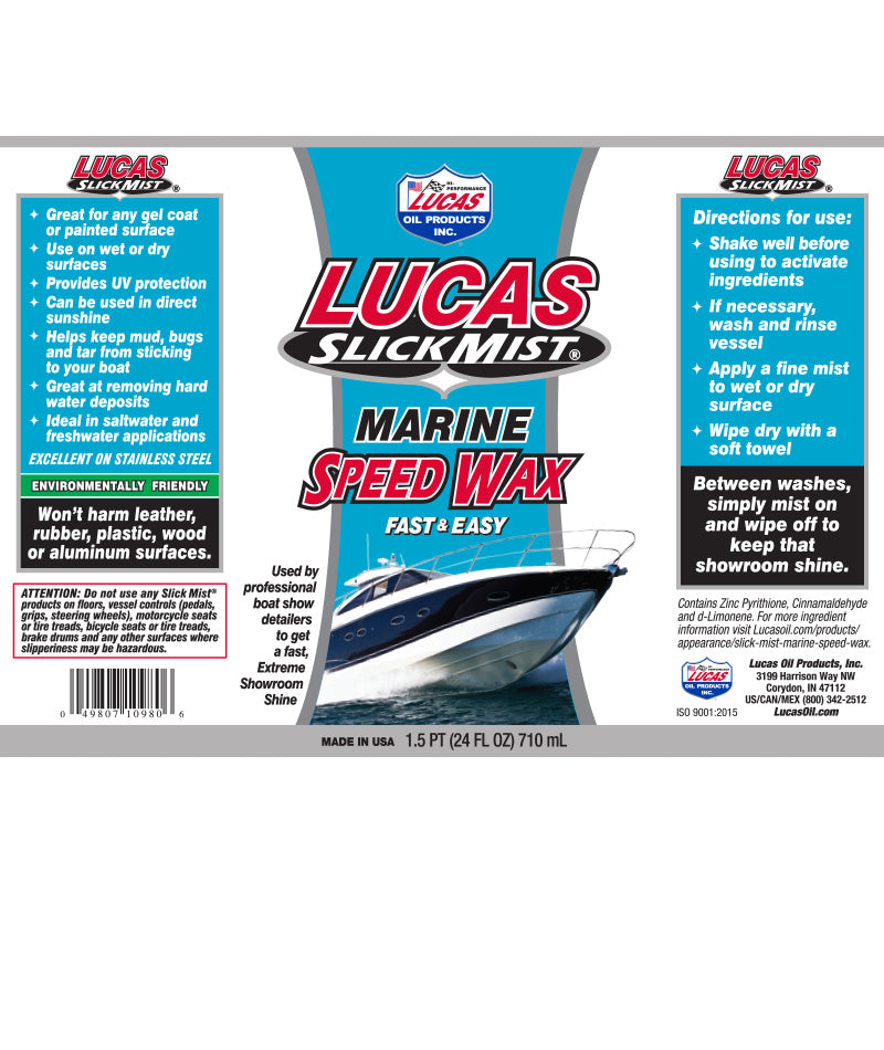 Lucas Slick Mist Ceramic Speed Wax Coating Spray UV Resist Sealant